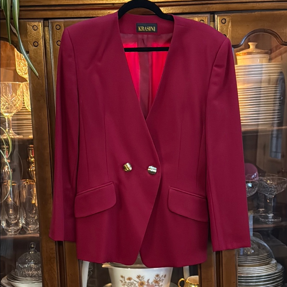 Vintage Women's Red Blazer
